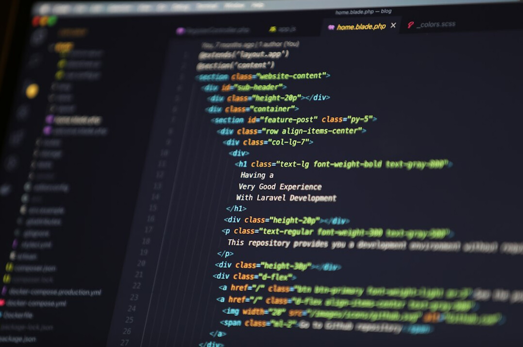 software code on screen